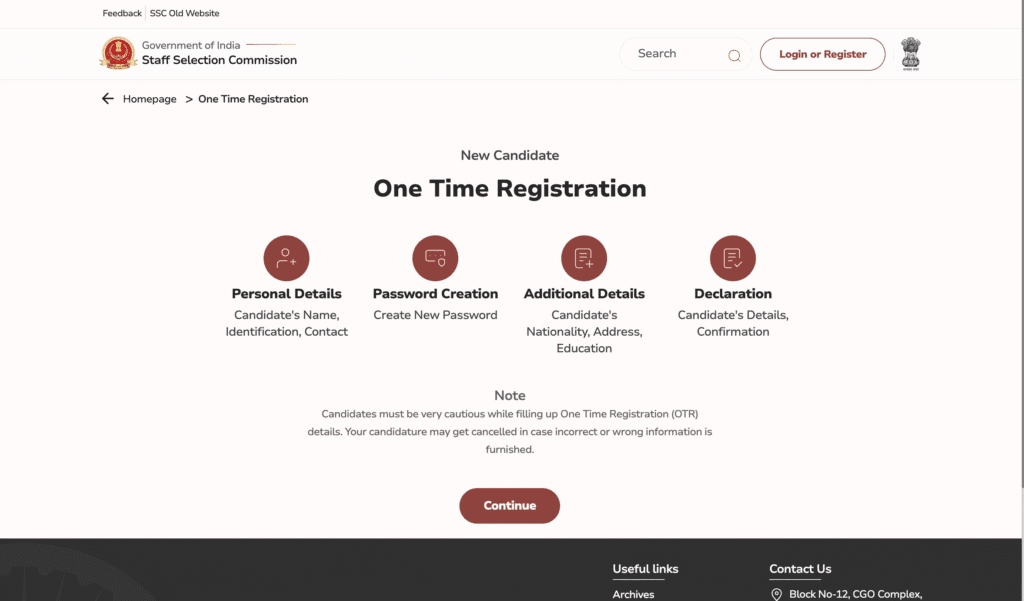 SSC MTS Vacancy 2025 Apply Online